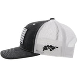 Hooey YOUTH Cowboy Flag Patch Charcoal & White Cap