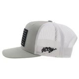 Hooey "Liberty Roper" Grey & White Trucker Cap