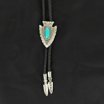 Bolo Arrowhead with Turquoise Stone