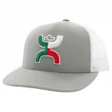Hooey Mid Profile Boquillas Grey/White Cap-Mexico Colors Patch