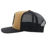 Hooey High Profile Work Tan & Black Cap-Cheyenne Patch