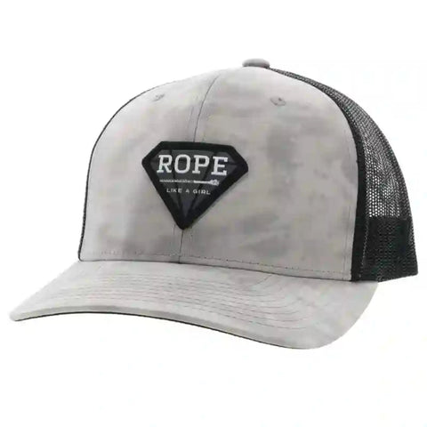 Hooey Grey/Black Rope Like A Girl Cap