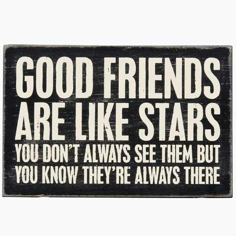 Good Friends Are Like Stars Postcard Sign