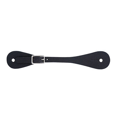 Men's Black Leather Western Spur Straps