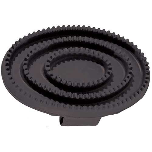 Large Soft Rubber Curry Comb Black