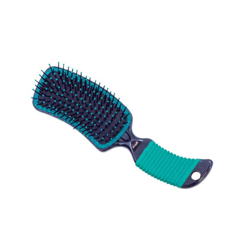 Partrade Curved Mane Brush - Green