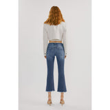 Kancan Aida Mid Rise Cropped Flare Jeans