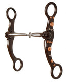 Showman Brown Steel Snaffle Bit