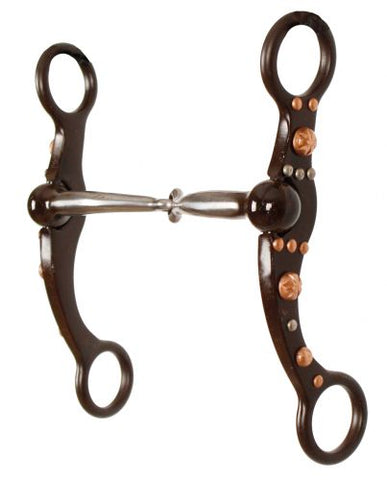 Showman Brown Steel Snaffle Bit