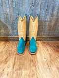 Olathe Wyoming Teal Roughout Boots