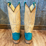 Olathe Wyoming Teal Roughout Boots
