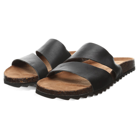 Bearpaw Mia Black Double Strap Sandals