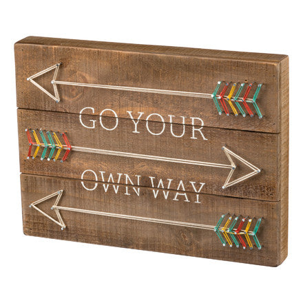 Go Your Own Way Arrow String Art Sign