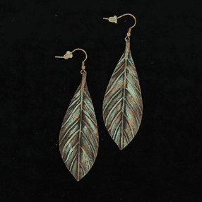 Feather Patina Earrings