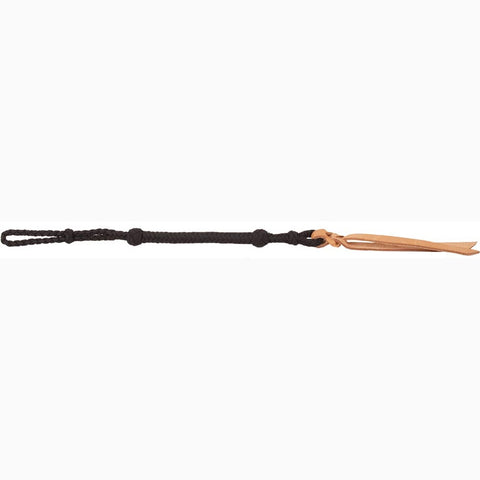 Mustang Black Nylon Braided Quirt 