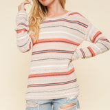 Hem & Thread Women's Multi Striped Sweater