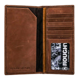 Hooey Brown Roughout Rodeo Wallet