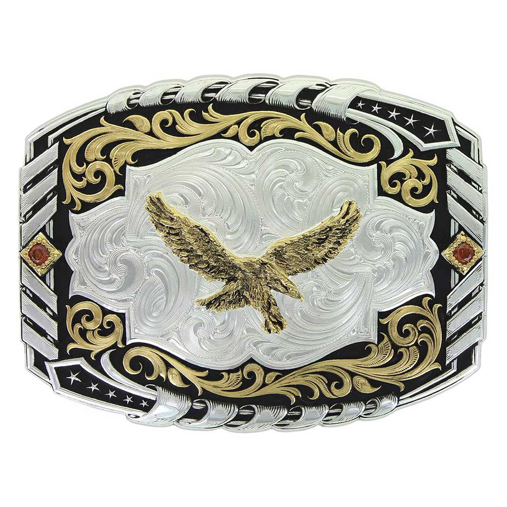 Montana Silversmith's Cantle Roll with Soaring Eagle Buckle