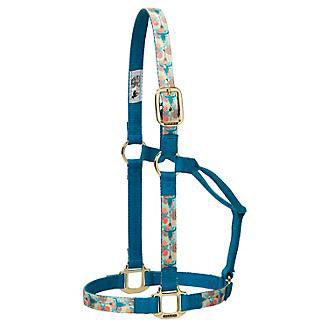 Floral Steer Design Non-Adjustable Halter