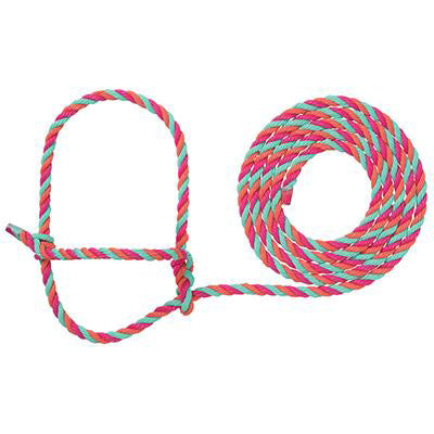 Weaver Leather- Hot Pink, Corral, and Mint Cattle Rope Halter