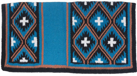 Tough-1 Teal Sequoyah Wool Saddle Blanket