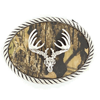 Mossy Oak Deer Skull Buckle