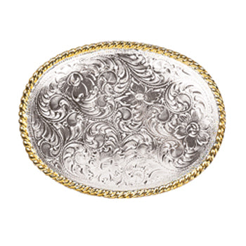 Nocona Men's Gold and Silver Filigree Buckle