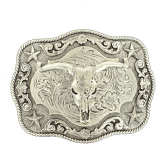 M & F Western Products Crumrine Western Belt Buckle Bull Rider Gold Silver 3807241 - Eli's Western Wear