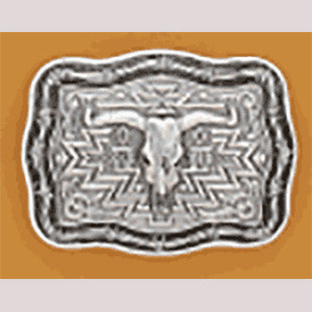 Steer Skull Aztec Buckle