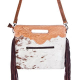 American Darling Brown and White Hide Purse