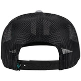 Hooey YOUTH Grey & Black Youth Cap-Turquoise Tibbs Cheyenne Patch