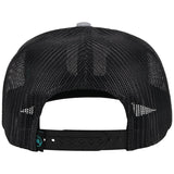 Hooey YOUTH Grey/Black Youth Cap-Turquoise Tibbs Cheyenne Patch