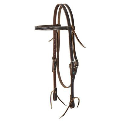 Weaver Leather Turquoise Cross Browband Headstall 