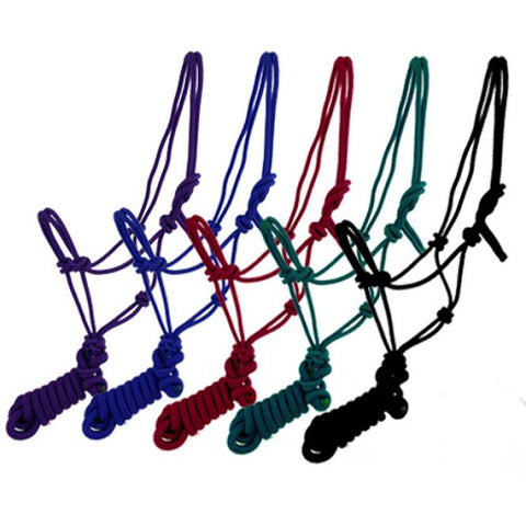 Nylon Knot Rope Halter with Removable 8 Ft Lead