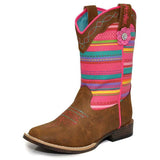Blazin' Roxx Girl's Camilla Pink Serape Square Toe Boot