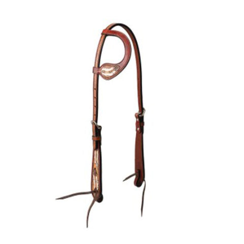 Weaver Leather Chestnut Leather Feather Slip Ear Headstall