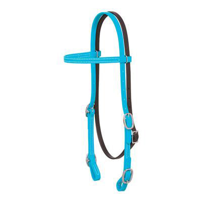 Weaver Leather Blue Brahma Webb Browband Headstall 