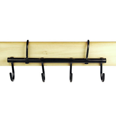 Black 4 Hook Tack Rack