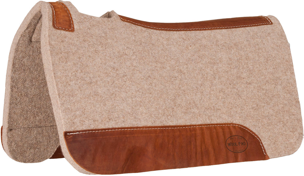 Mustang Contoured Tan Wool Saddle Pad