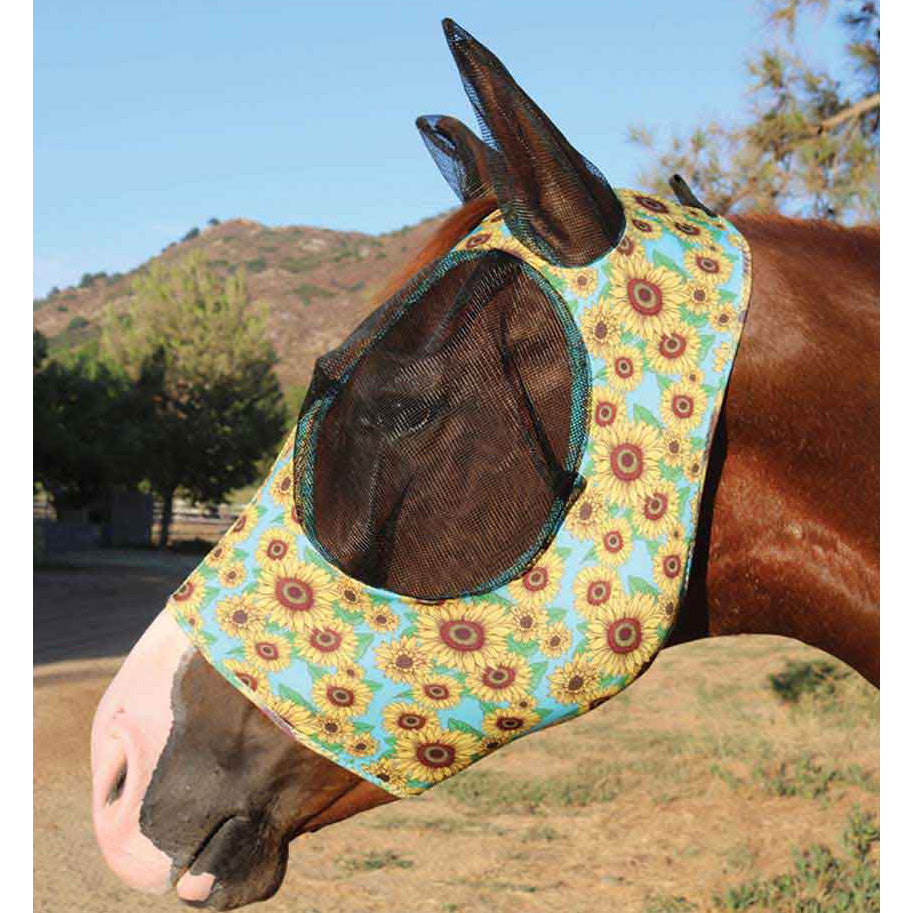 Professional's Choice Sunflower Cob Fly Mask   LYCRA MSK COB sun - cfm100-sun