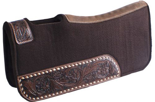 Showman 24" X 24" Brown with Tooling Pony Pad