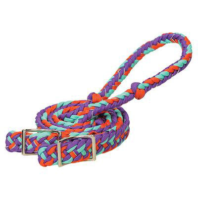 Weaver Leather Purple, Orange, Mint, Sparkle Braided Barrel Rein 