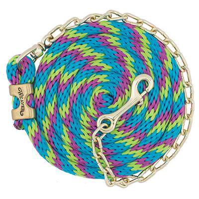 Chain Lead Rope Weaver Leaver Hurricane Blue, Lime, and Purple Chain Lead Rope