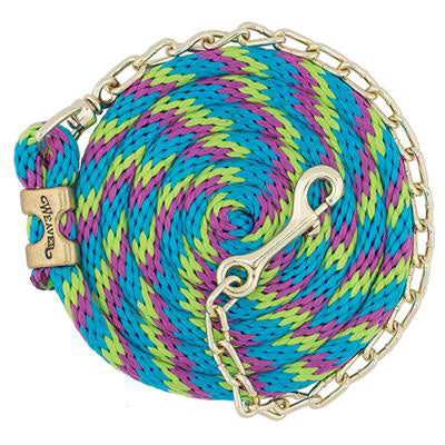 Weaver Leaver Hurricane Blue, Lime, and Purple Chain Lead Rope