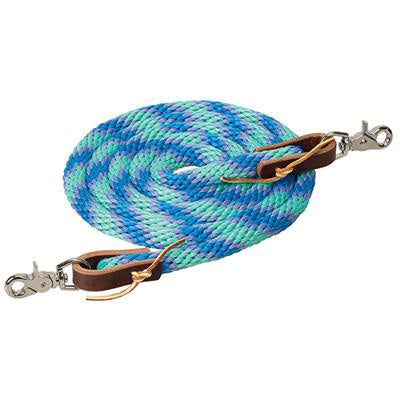 Weaver Leather Blue, Coral, and Mint Roping Reins
