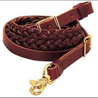 8' Braided Leather Roping Rein