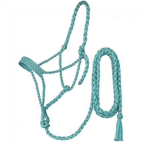 J T International Mule Tape Turquoise Rope Halter