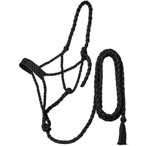 J T International Mule Tape Black Rope Halter