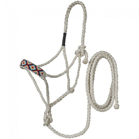 J T International Mule Tape Diamond Beaded Rope Halter