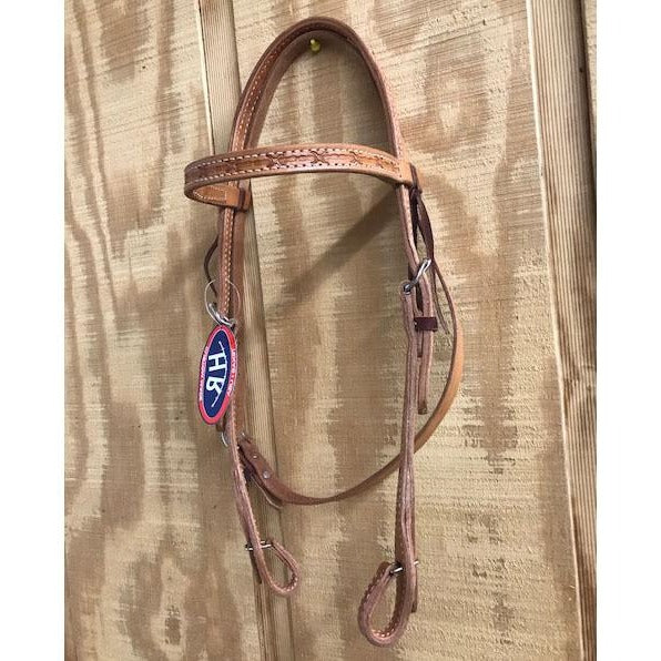 HR 5/8" Natural Barbed Wire Browband